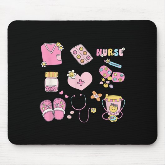 Nursing Beroep Doodles Co. Nurse Doodles Vrouwen Muismat (Voorkant)
