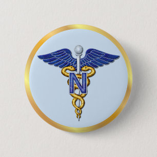 Nursing Caduceus Ronde Button 5,7 Cm