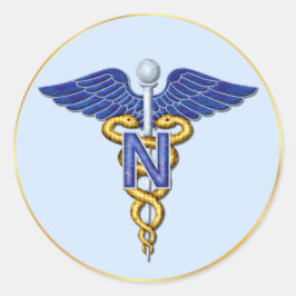 Nursing Caduceus Ronde Sticker