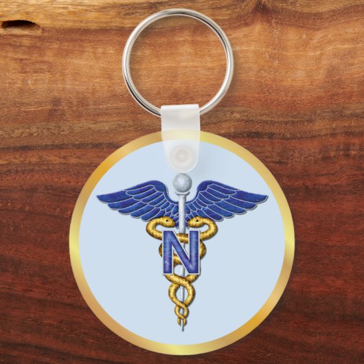 Nursing Caduceus Sleutelhanger (Voorkant)