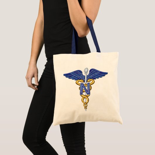 Nursing Caduceus Tote Bag (Voorkant (product))