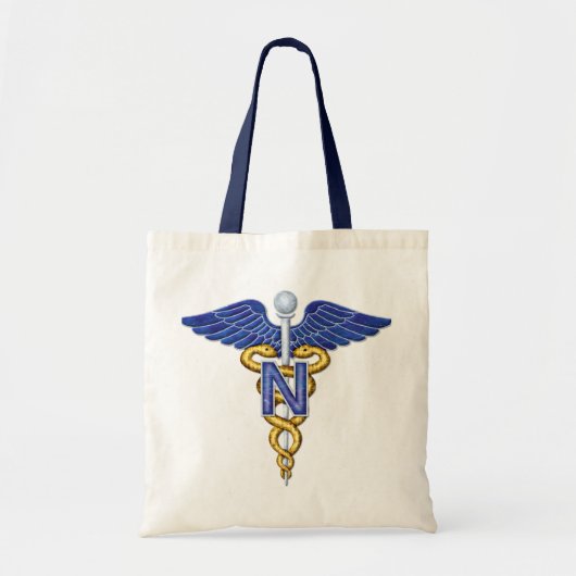 Nursing Caduceus Tote Bag (Voorkant)