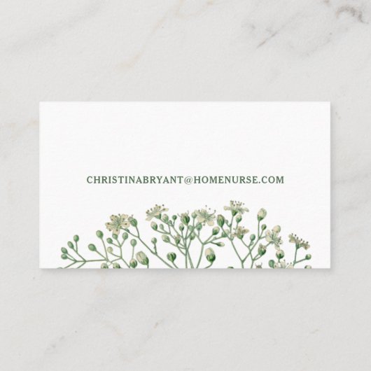 Nursing Caregiver Home Health Aide Visitekaartje (Achterkant)