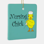 Nursing Chick Tekst Keramisch Ornament (Rechts)