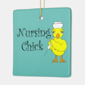 Nursing Chick Tekst Keramisch Ornament (Links)