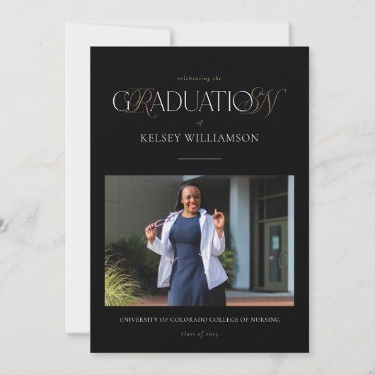 Nursing Degree Afstuderen kondiging Aankondiging (Voorkant)