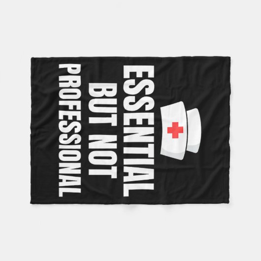 Nursing Degree - Essential But Not Professional Fleece Deken (Voorkant (Horizontaal))