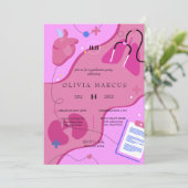 Nursing Graduation Invitation | RN Nurse Party Inv Kaart (Staand voorkant)