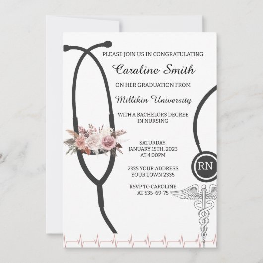 Nursing Graduation Kaart (Voorkant)