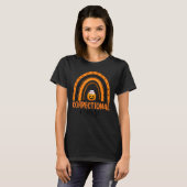Nursing Halloween Pumpkin Rainbow Correction Nur T-shirt (Voorkant volledig)