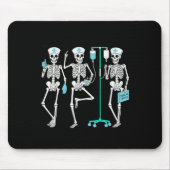 Nursing Halloween Skeleton Nurse Healthcare Soky N Muismat (Voorkant)