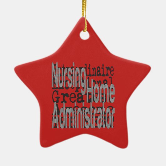 Nursing Home Administrator Keramisch Ornament (Achterkant)