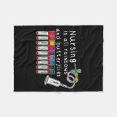 Nursing Is All Rainbows And Butterflies Nurse Funn Fleece Deken (Voorkant (Horizontaal))