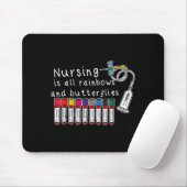Nursing Is All Rainbows And Butterflies Nurse Funn Muismat (Met muis)