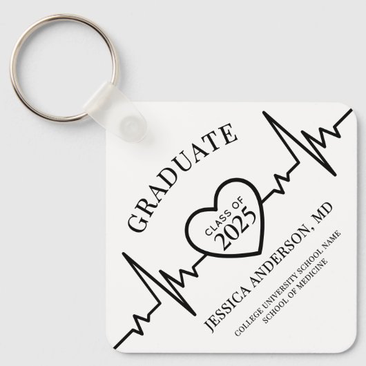 Nursing Medical School Afstuderen Sleutelhanger (Voorkant)