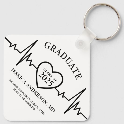 Nursing Medical School Afstuderen Sleutelhanger (Achterkant)
