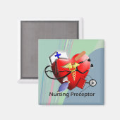 Nursing Preceptor Heart ARt Gifts Magneet (Voorkant / Achterkant)