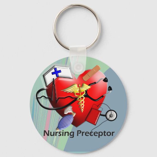 Nursing Preceptor Heart ARt Gifts Sleutelhanger (Voorkant)