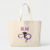 Nursing RN Stethoscoop Grote Tote Bag (Voorkant)