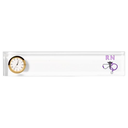 Nursing RN Stethoscoop Naambordje (Voorkant)