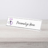 Nursing RN Stethoscope Personalized Desk Name Pla Bureau Naambordje (Voorkant)