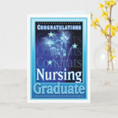 Nursing School Afstuderen Blauw Vuurwerk en Sterre Kaart (Gele Bloem)