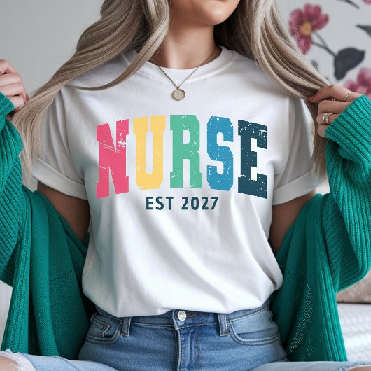 Nursing School Afstuderen Shirt, Custom RN T-Shirt