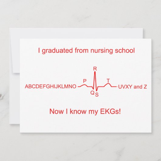 Nursing School EKG Afstuderen Kaart (Voorkant)