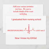 Nursing School EKG Afstuderen Kaart (Voorkant / Achterkant)