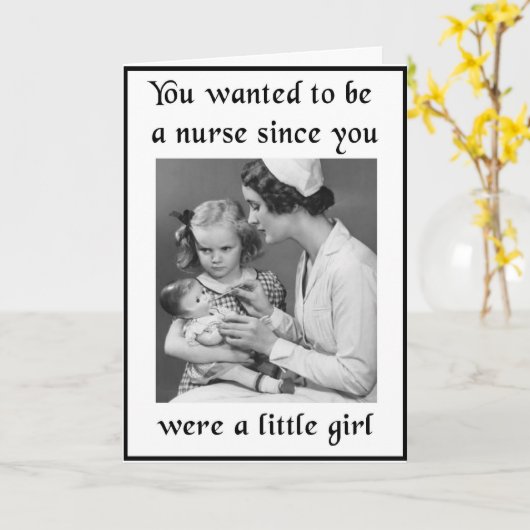 Nursing School Graduation Kaart (Gele Bloem)