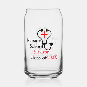 Nursing School overlevende klasse van 20XX medisch Blikvorm Glas