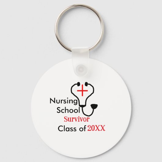 Nursing School overlevende klasse van 20XX medisch Sleutelhanger (Voorkant)