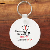 Nursing School overlevende klasse van 20XX medisch Sleutelhanger (Achterkant)