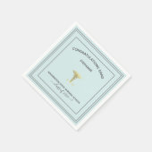 Nursing School RN Afstuderen Blauw Goud Caduceus Servet (Hoek)