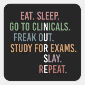 Nursing School student Future Nurse RN Gifts Vierkante Sticker (Voorkant)