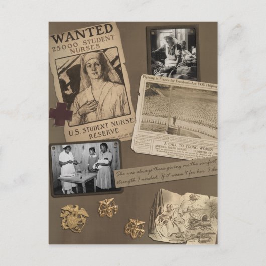  "Nursing" Scrapbook Briefkaart (Voorkant)