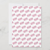 Nursing shool stethoscope pink RN graduation Kaart (Achterkant)