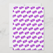 Nursing shool stethoscope purple RN graduation Kaart (Achterkant)