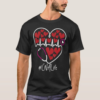 Nursing Stethoscope Heart CNA-Valentijnsdag T-shirt