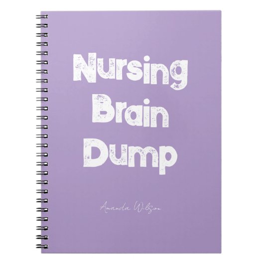 Nursing Student Hogeschool Studie Minimalist Laven Notitieboek (Voorkant)