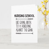 Nursing Student Nurse School Grappig Kaart (Gele Bloem)