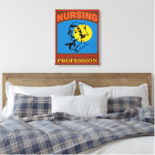 nursing trusted profession Stretched Canvas Print (Insitu (Slaapkamer))