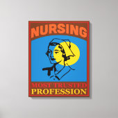 nursing trusted profession Stretched Canvas Print (Voorkant)