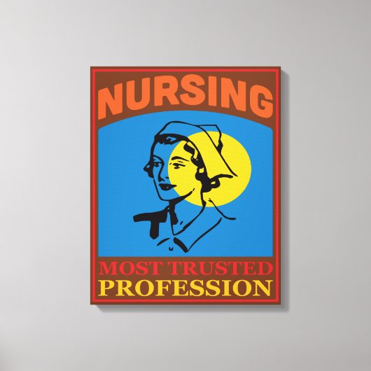 nursing trusted profession Stretched Canvas Print (Voorkant)