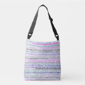 Nursing Word Cloud Crossbody Tas (Voorkant)