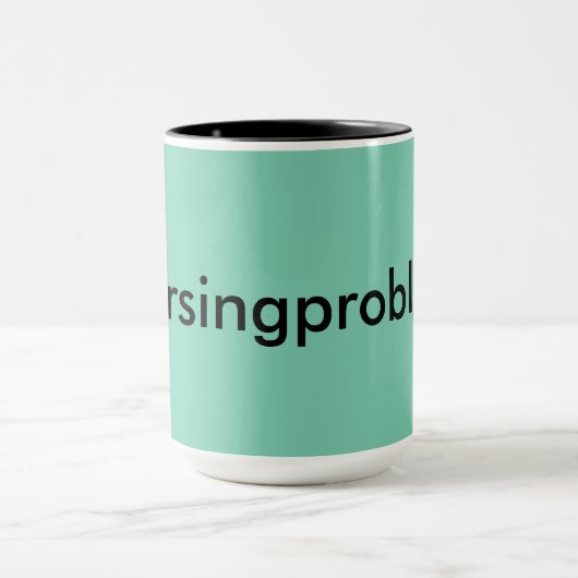 #nursingProblema aqua & black Mok (Midden)