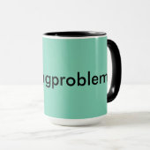 #nursingProblema aqua & black Mok (Voorkant rechts)