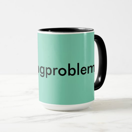 #nursingProblema aqua & black Mok (Voorkant rechts)