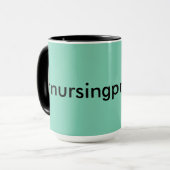 #nursingProblema aqua & black Mok (Voorkant links)