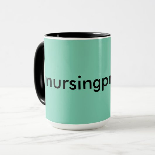 #nursingProblema aqua & black Mok (Voorkant links)